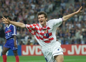 Suker celebra su gol contra Francia en las semifinales de la Copa del Mundo (Foto: Inserbia.com).