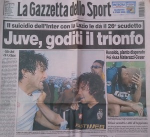 Gazzetta dello Sport Juventus 5 Mayo 2002
